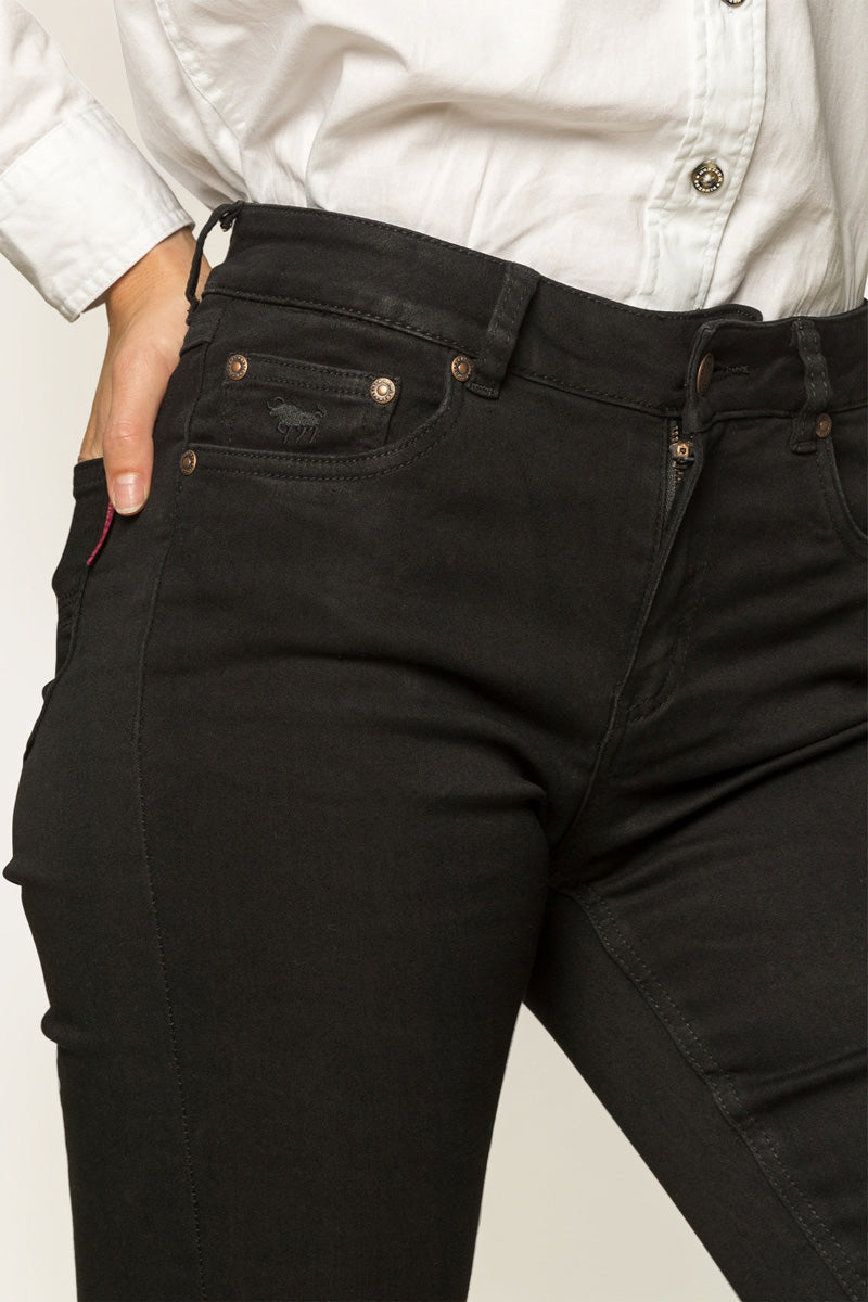 Katherine Womens Mid Rise Bootleg Jeans