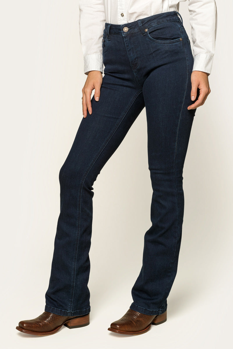 Katherine Womens Mid Rise Bootleg Jeans