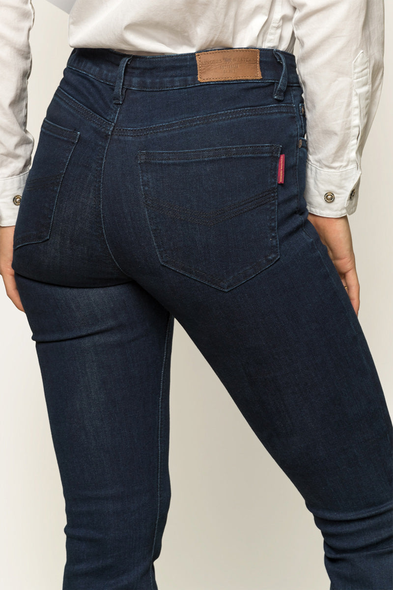 Katherine Womens Mid Rise Bootleg Jeans