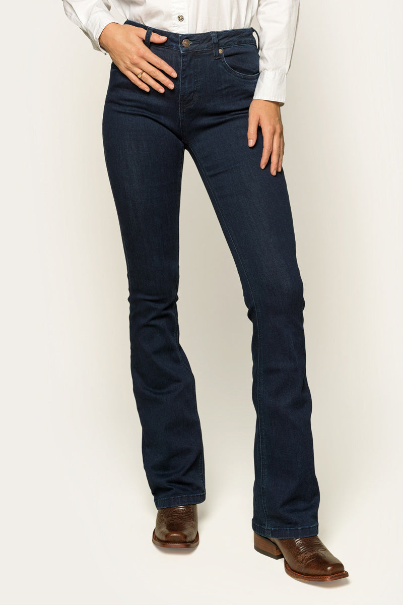 Katherine Womens Mid Rise Bootleg Jeans