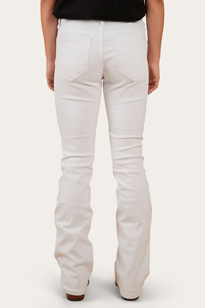Katherine Womens Mid Rise Bootleg Jeans