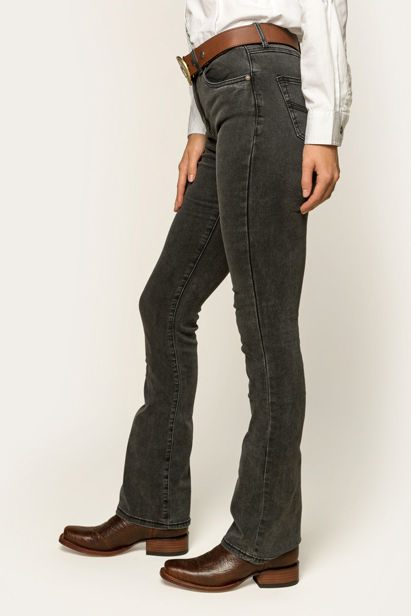 Katherine Cowgirl Womens Mid Rise Bootleg Jeans