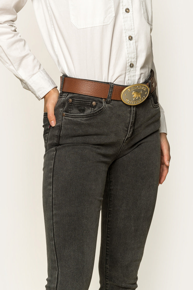 Katherine Cowgirl Womens Mid Rise Bootleg Jeans