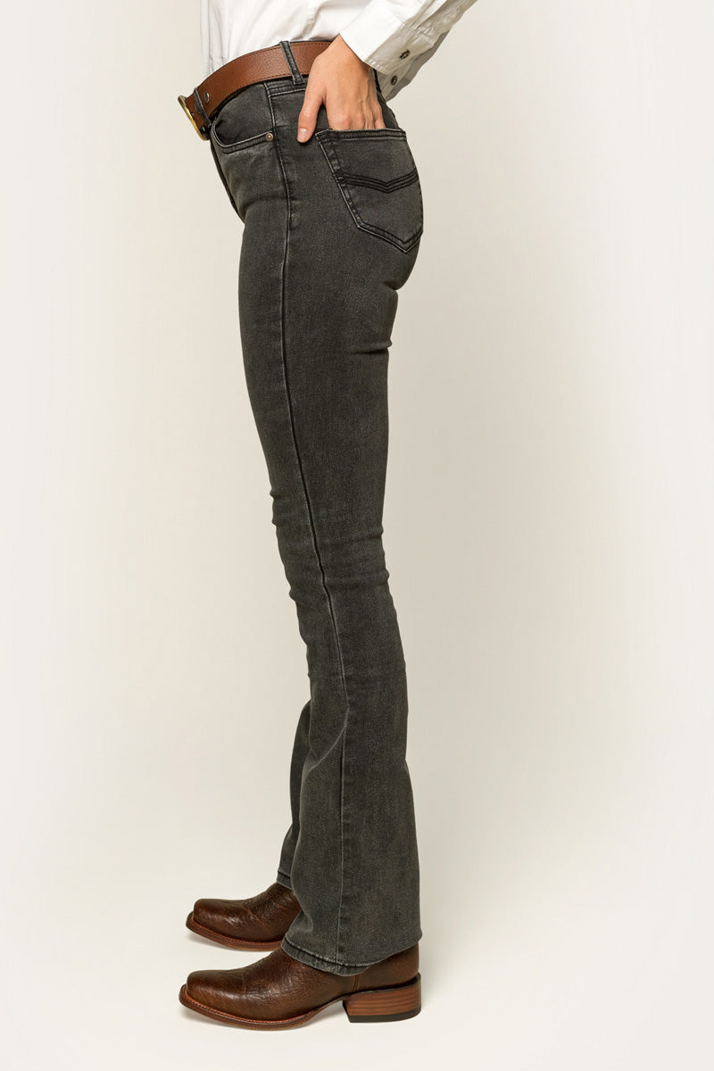 Katherine Cowgirl Womens Mid Rise Bootleg Jeans