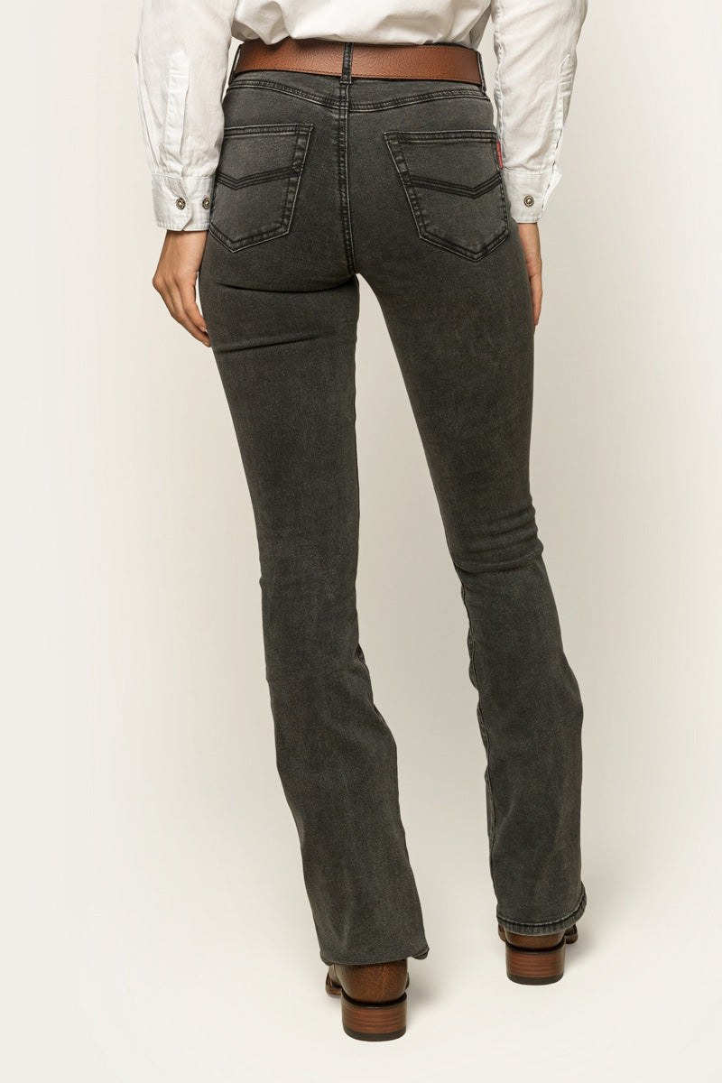 Katherine Cowgirl Womens Mid Rise Bootleg Jeans