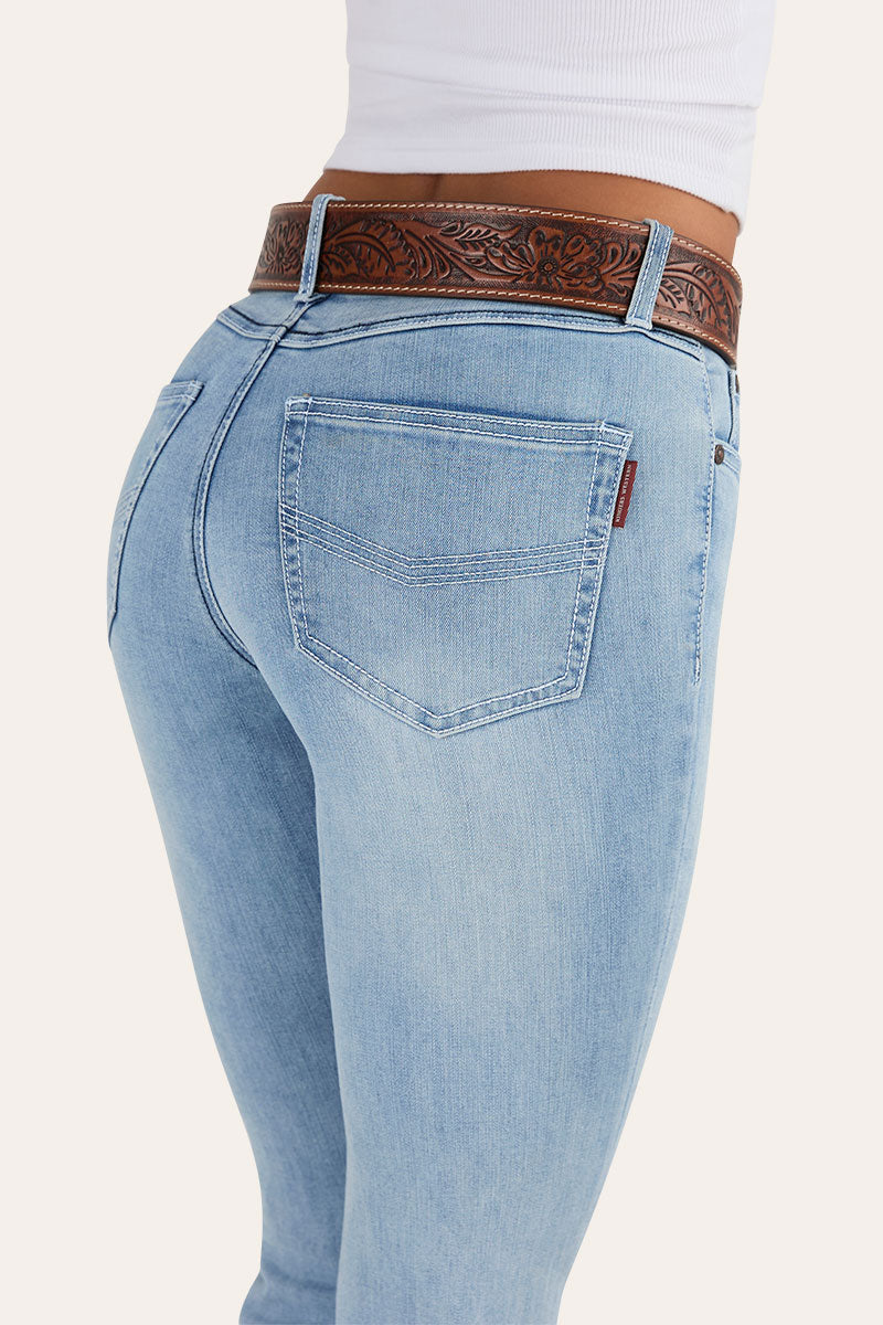Katherine Cowgirl Womens Mid Rise Bootleg Jeans