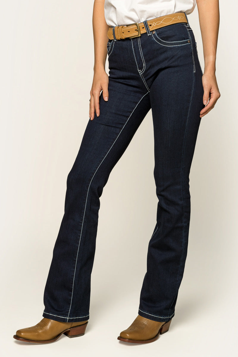 Caroline Womens Mid Rise Bootleg Jean