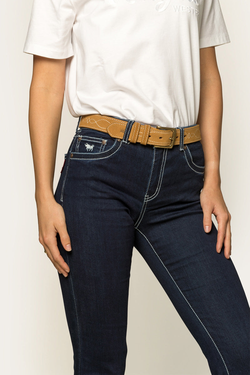 Caroline Womens Mid Rise Bootleg Jean