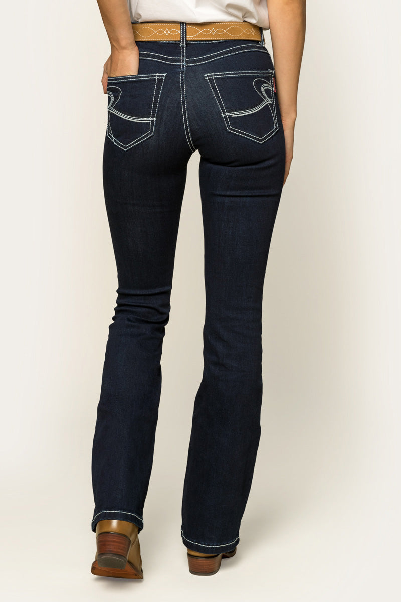 Caroline Womens Mid Rise Bootleg Jean