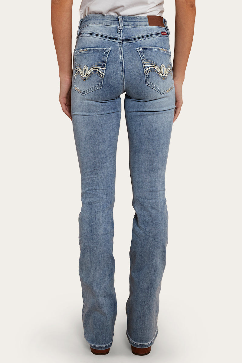 Caroline Rodeo Womens Mid Rise Bootleg Jean