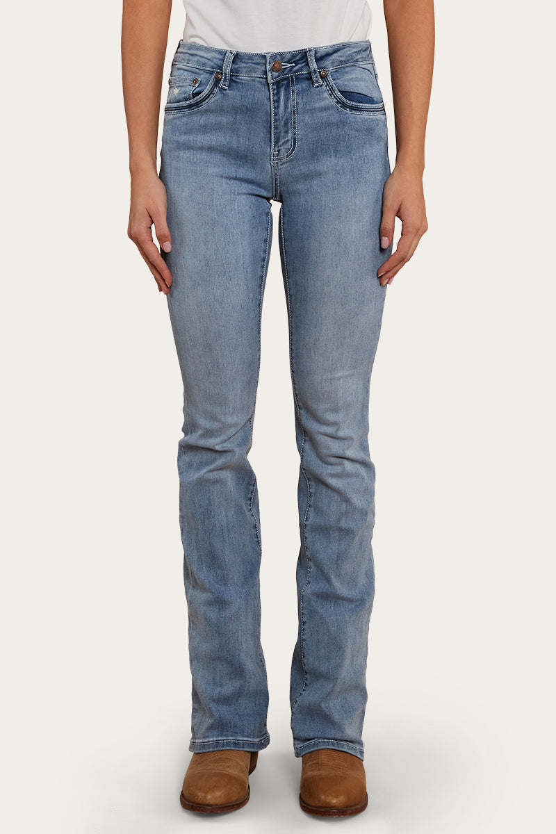 Caroline Rodeo Womens Mid Rise Bootleg Jean