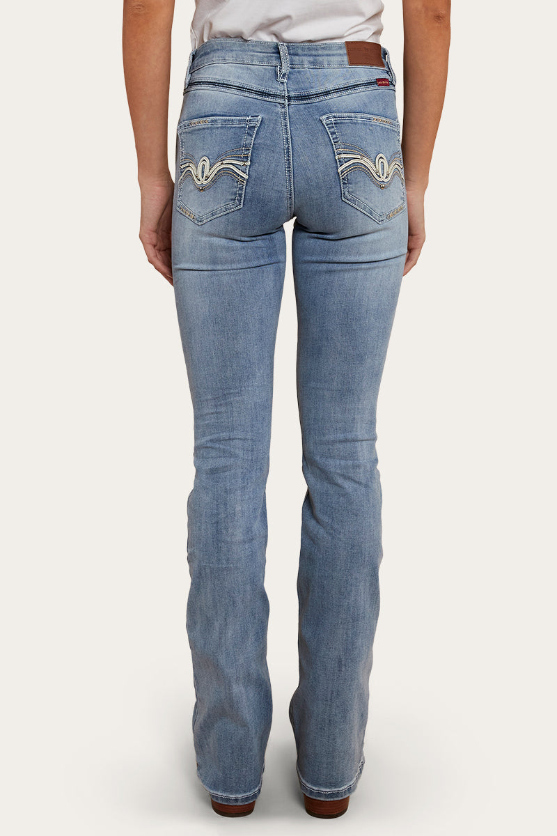 Caroline Rodeo Womens Mid Rise Bootleg Jean