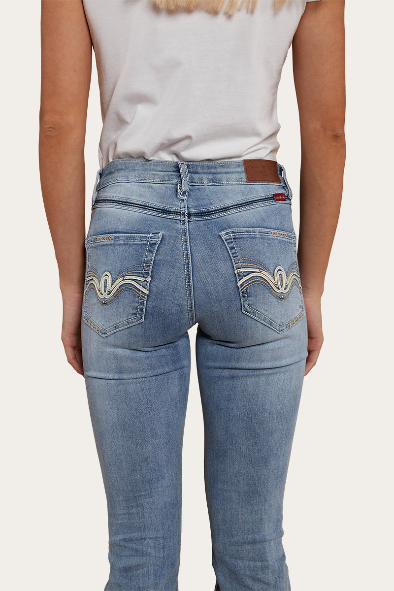 Caroline Rodeo Womens Mid Rise Bootleg Jean