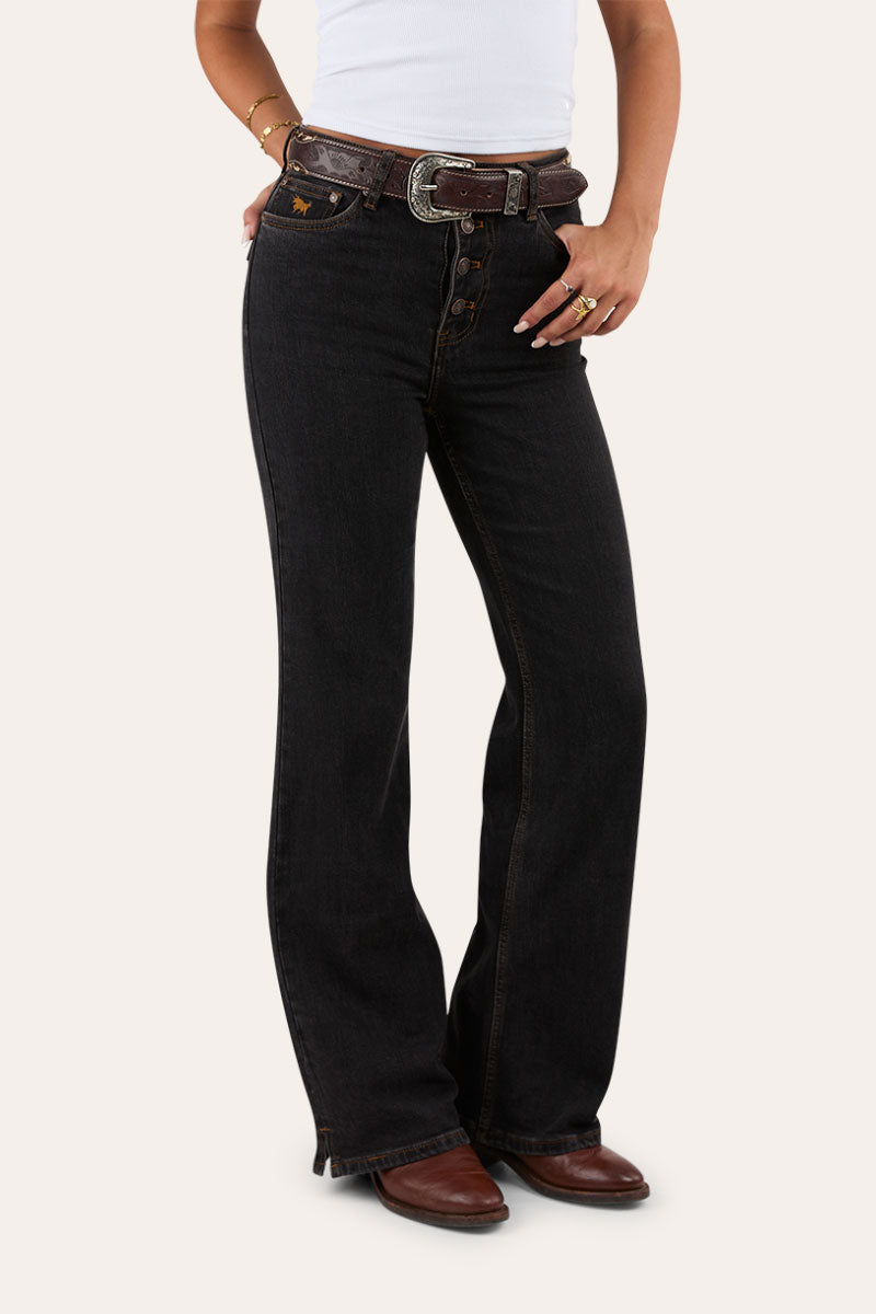 Betsy Womens High Rise Bootleg Jean