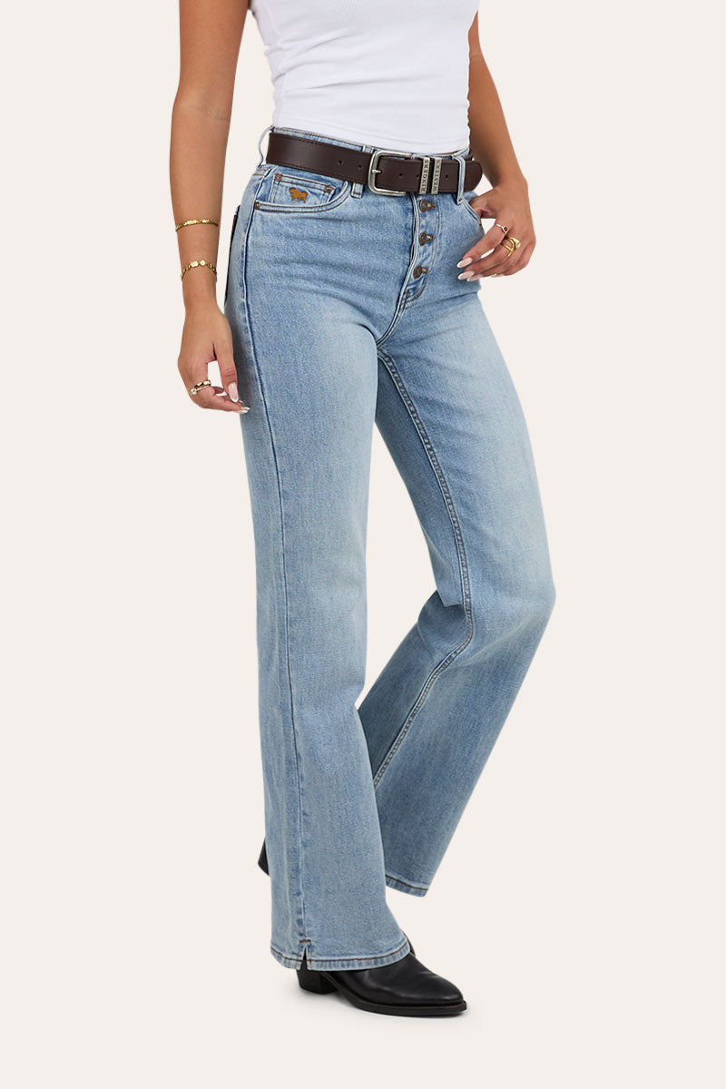 Betsy Womens High Rise Bootleg Jean