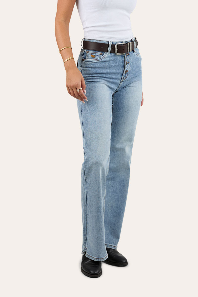 Betsy Womens High Rise Bootleg Jean