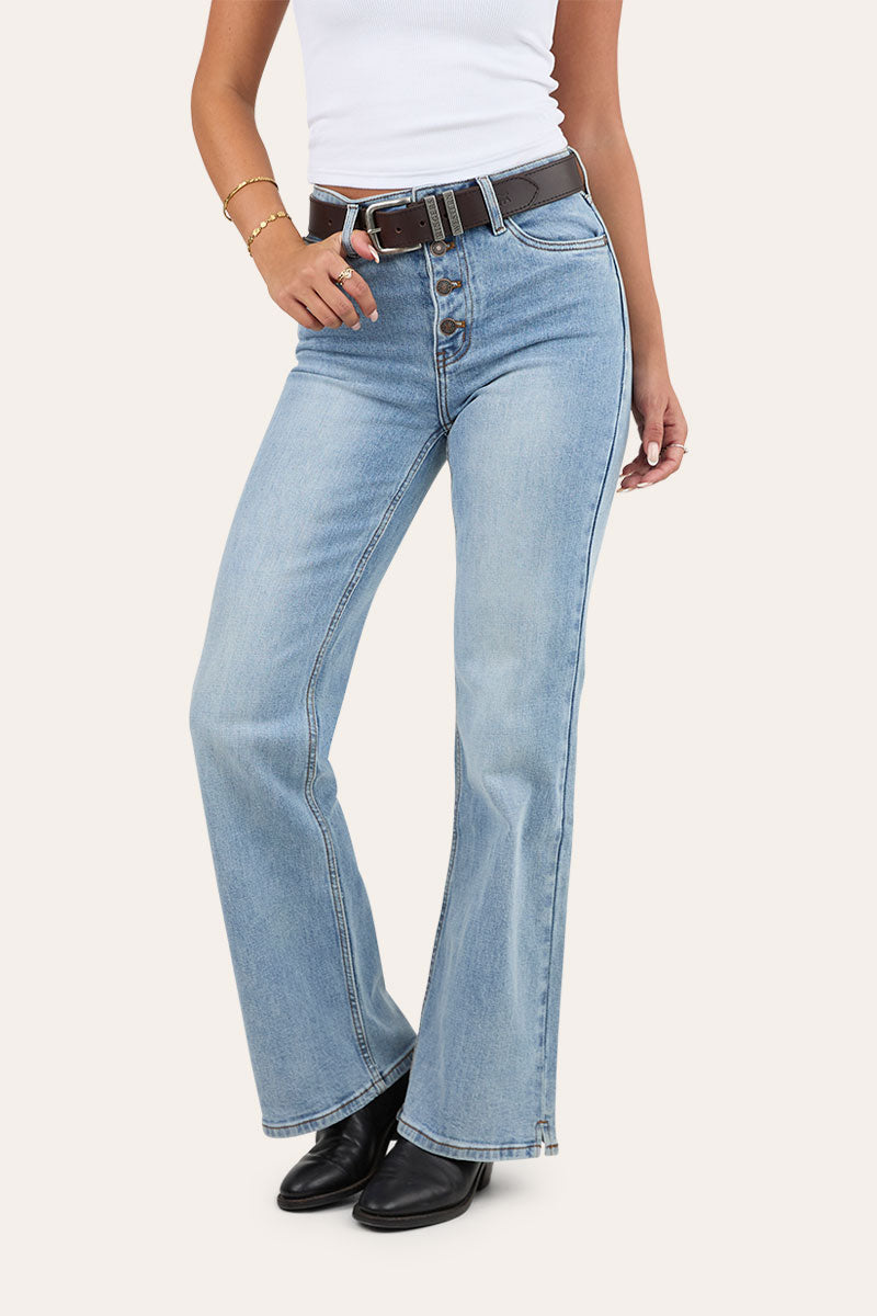 Betsy Womens High Rise Bootleg Jean