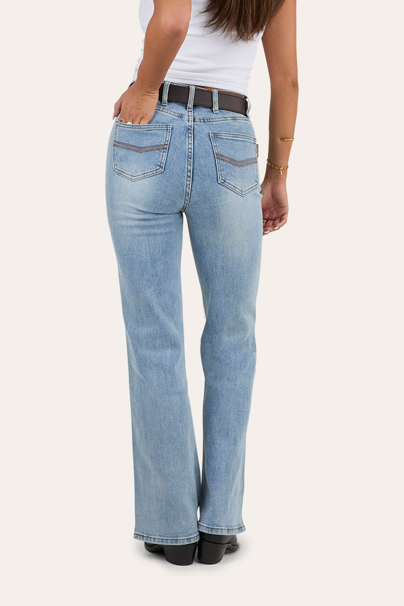 Betsy Womens High Rise Bootleg Jean