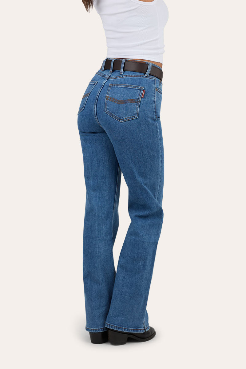 Betsy Womens High Rise Bootleg Jean