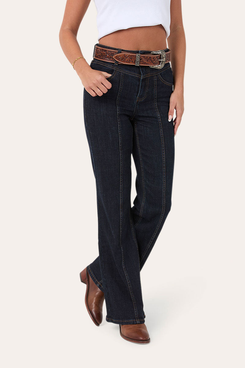 Edith Womens High Rise Bootleg Jean
