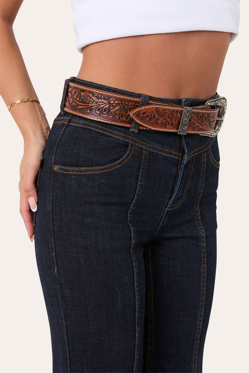Edith Womens High Rise Bootleg Jean