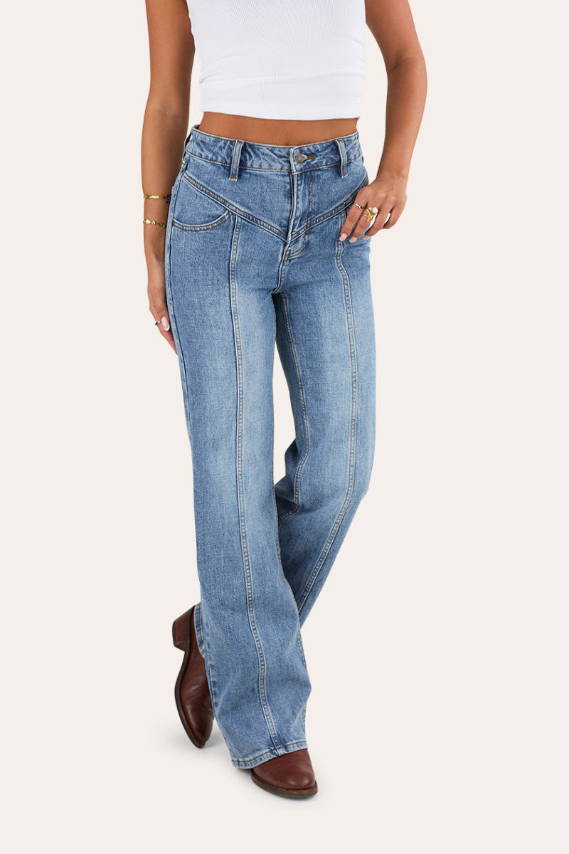 Edith Womens High Rise Bootleg Jean