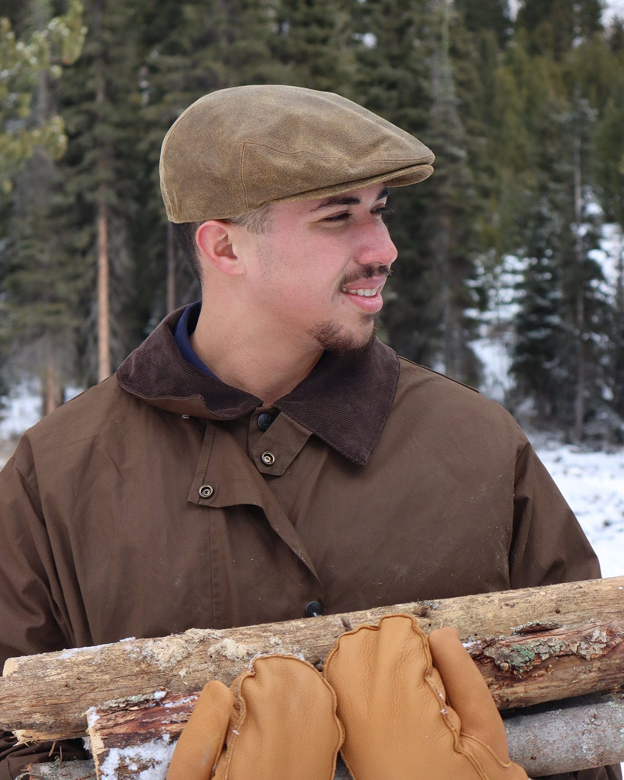 Leather Ascot Cap