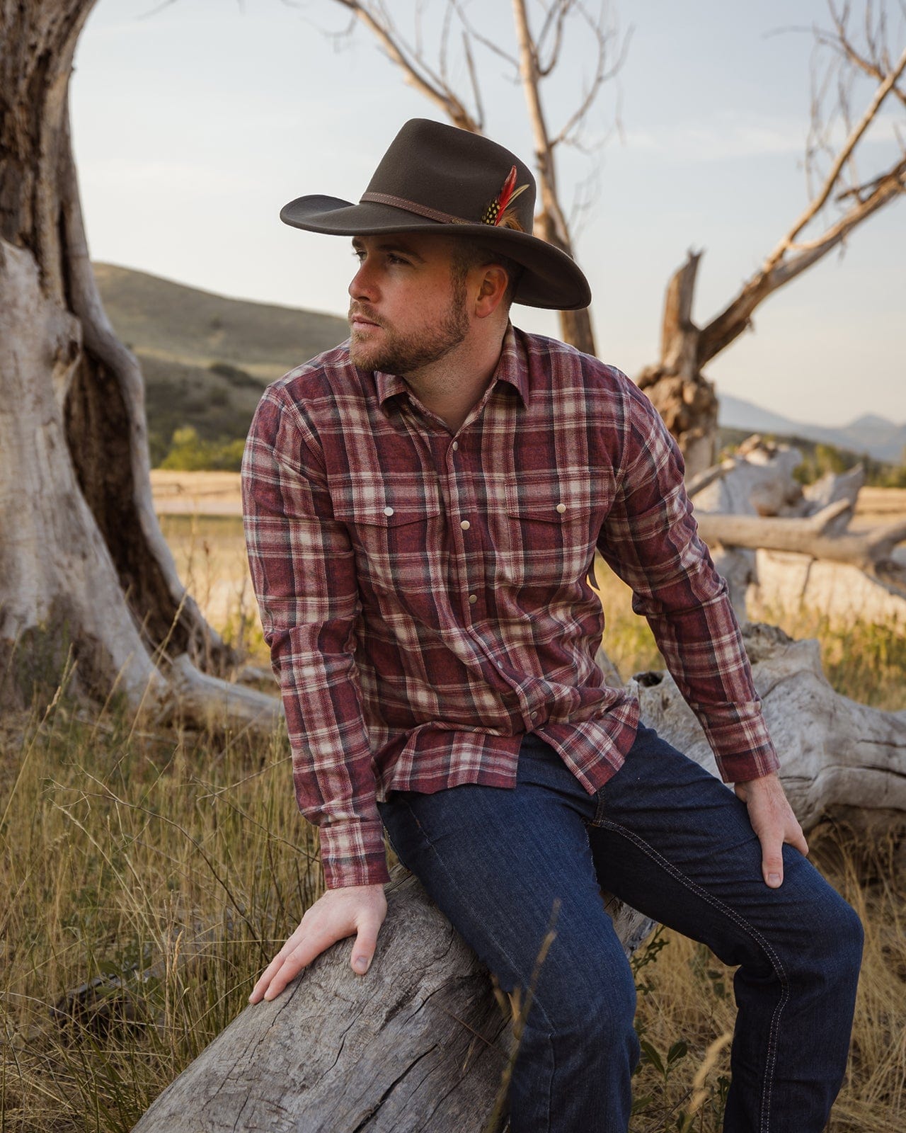Men’s Cotton Plaid Outback Shirt