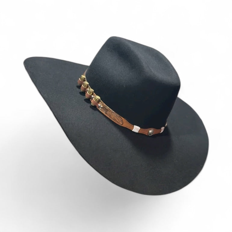 3-Eyelet Casca de Bala Western Hat - Black - Outback Country Co.