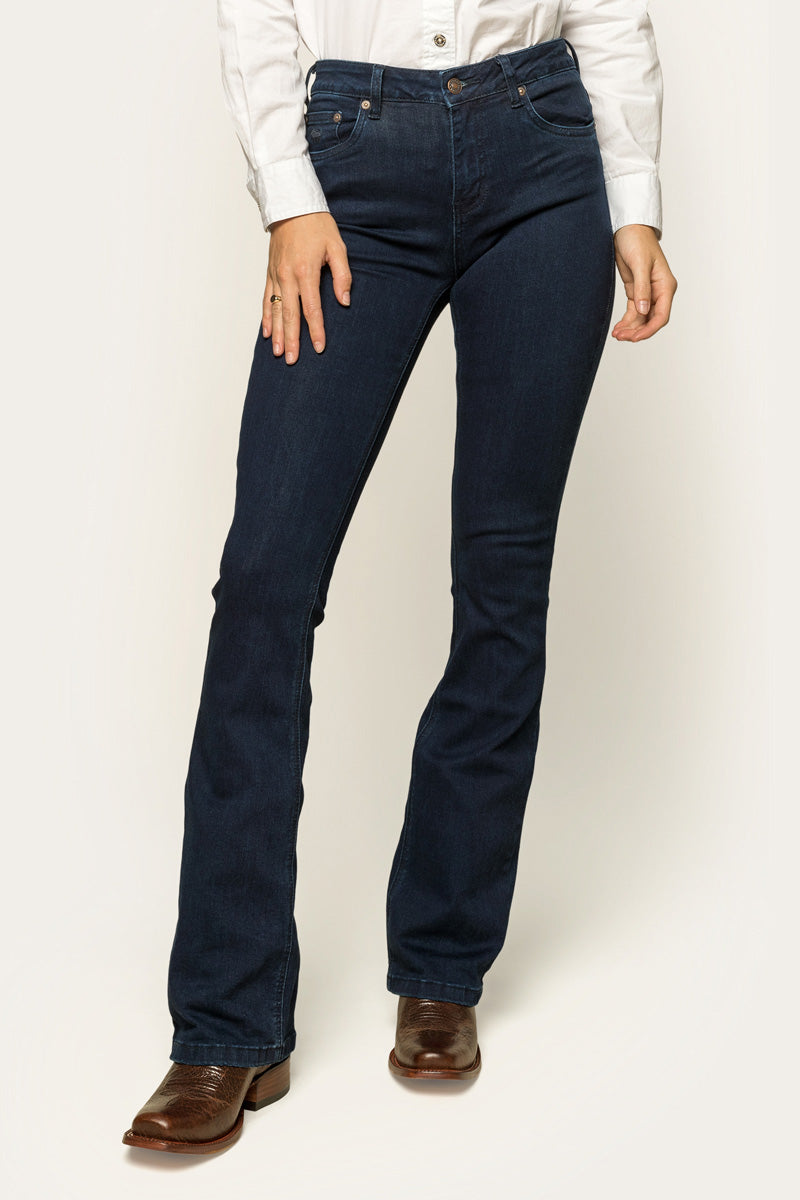 Katherine Womens Mid Rise Bootleg Jeans