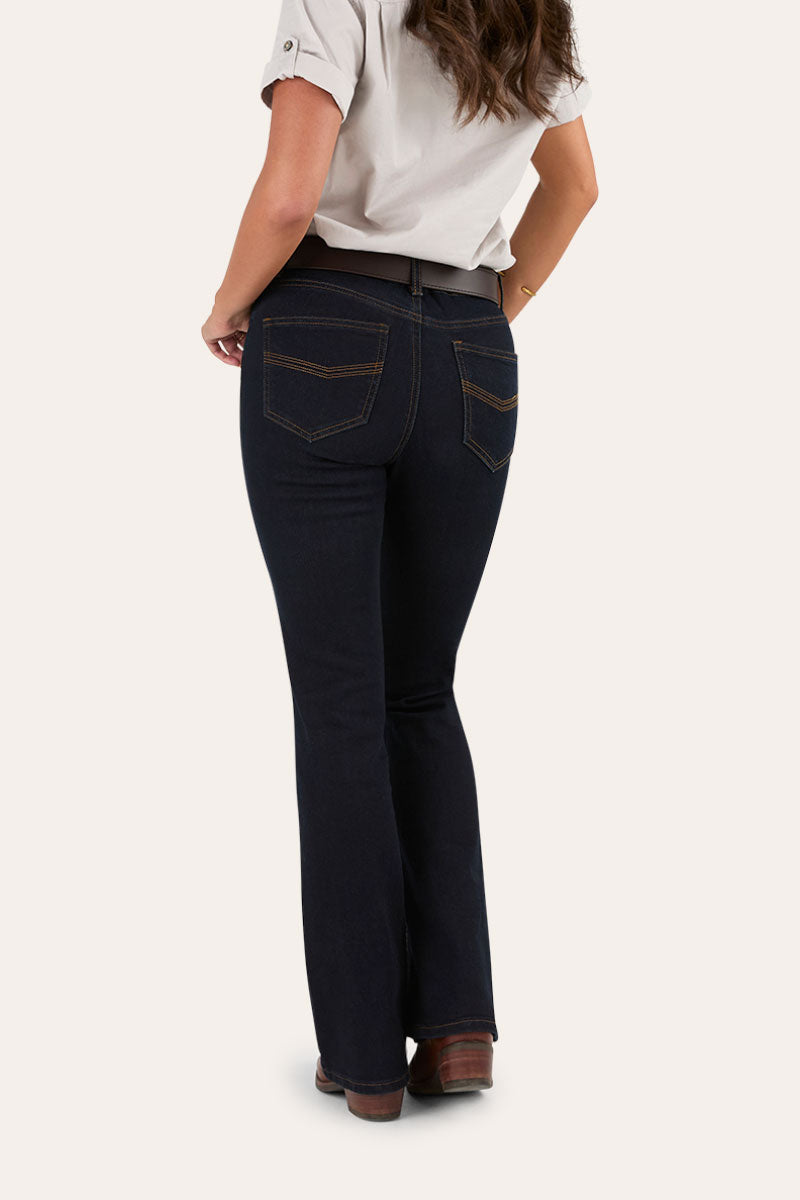 Katherine Womens Mid Rise Bootleg Jeans