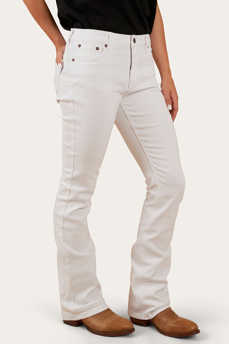 Katherine Womens Mid Rise Bootleg Jeans