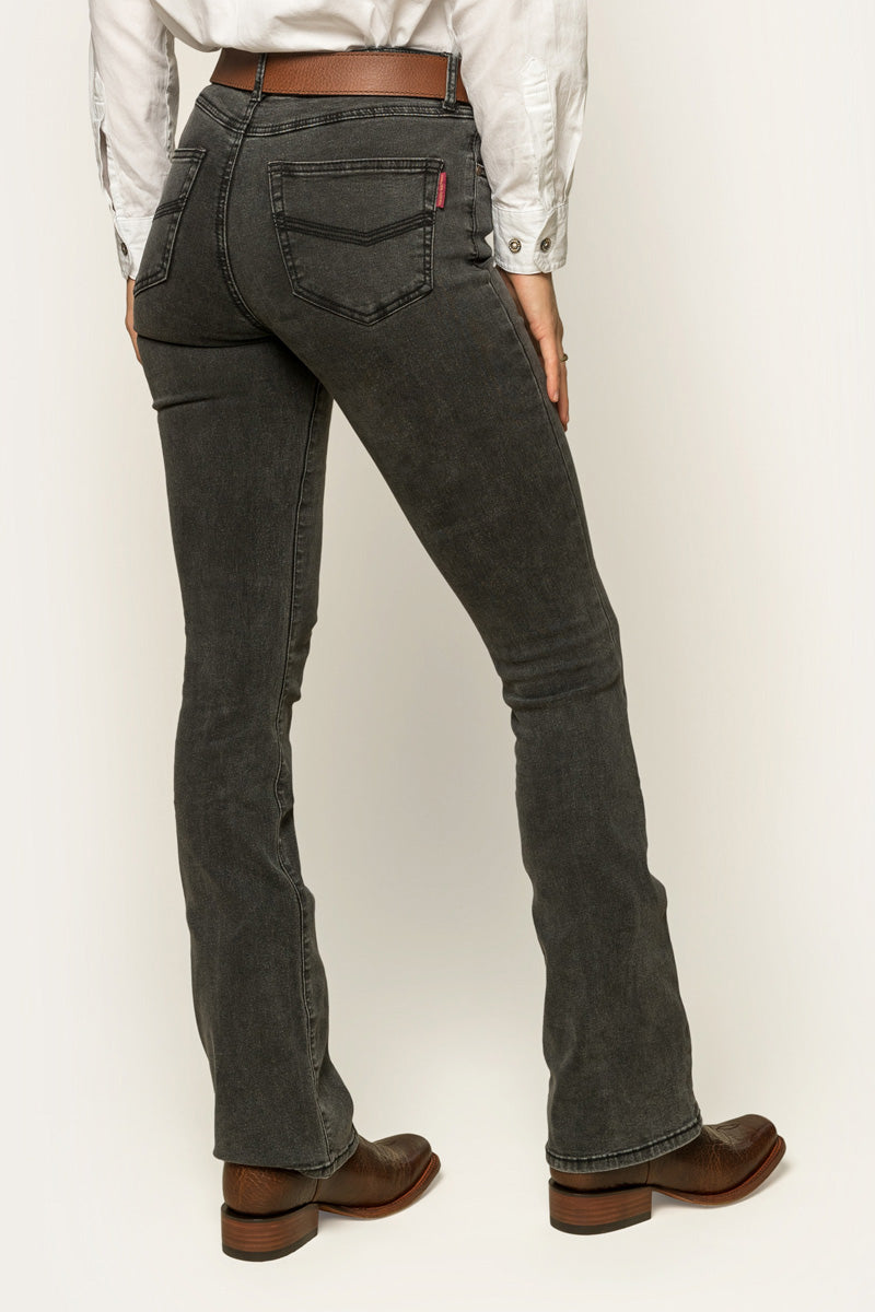 Katherine Cowgirl Womens Mid Rise Bootleg Jeans