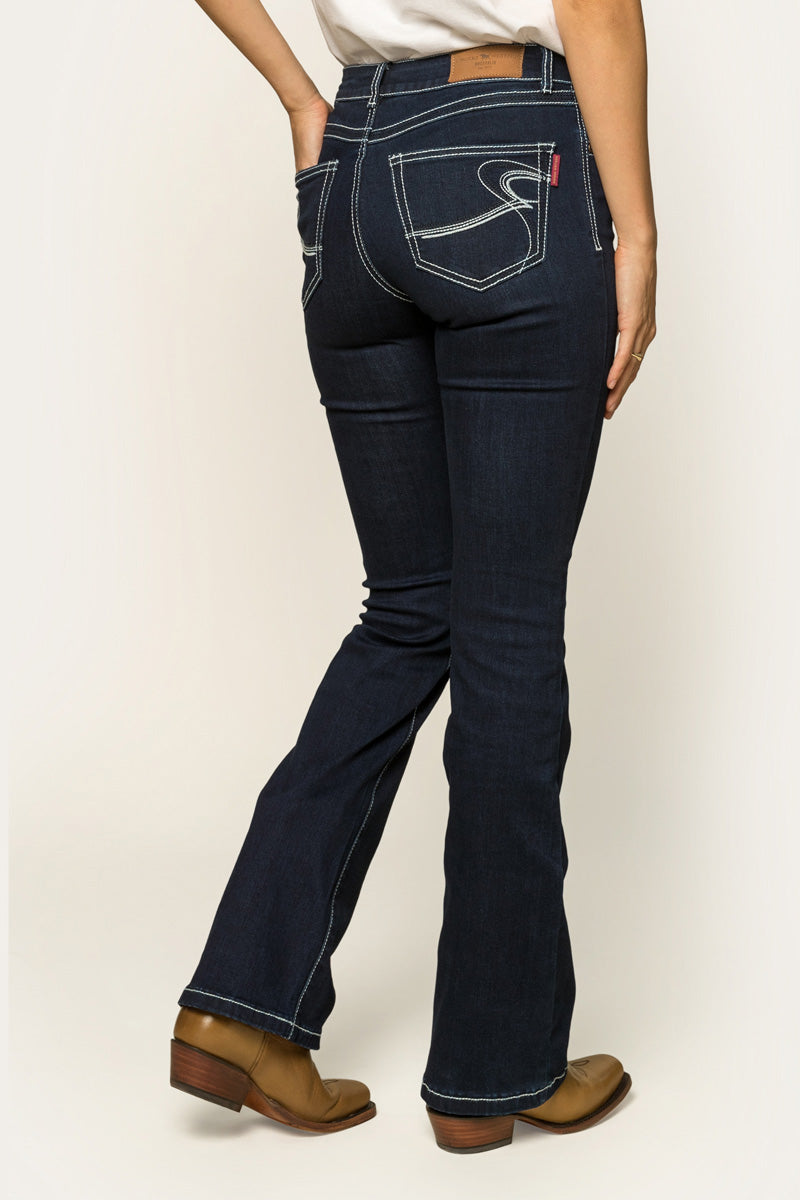 Caroline Womens Mid Rise Bootleg Jean