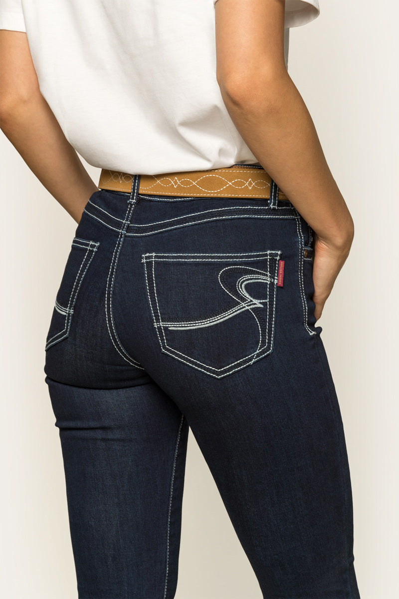 Caroline Womens Mid Rise Bootleg Jean