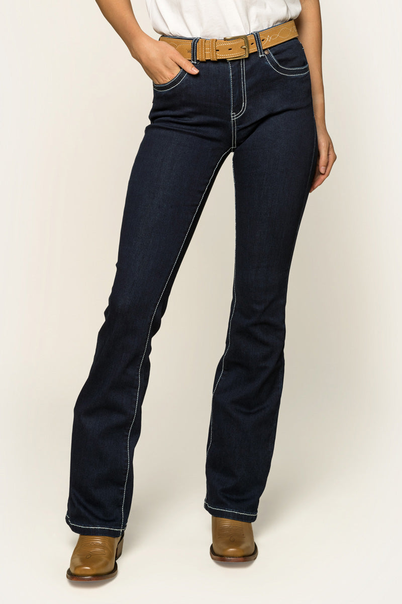 Caroline Womens Mid Rise Bootleg Jean