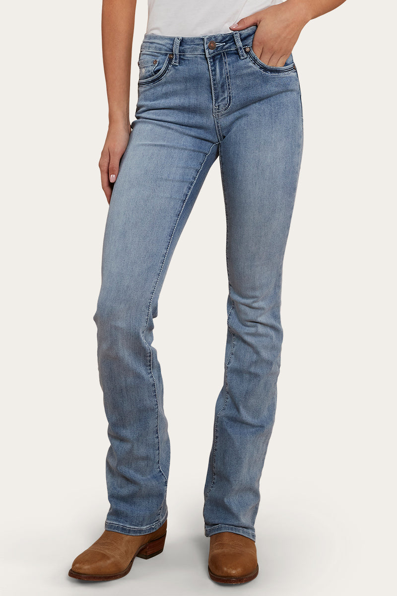 Caroline Rodeo Womens Mid Rise Bootleg Jean