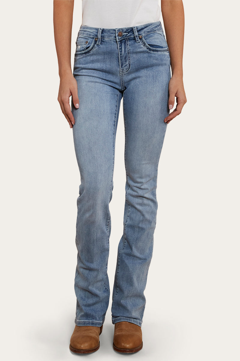 Caroline Rodeo Womens Mid Rise Bootleg Jean