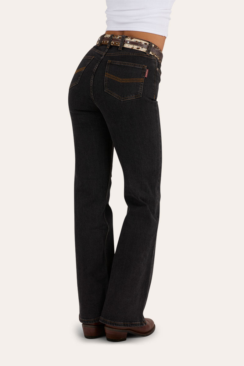 Betsy Womens High Rise Bootleg Jean