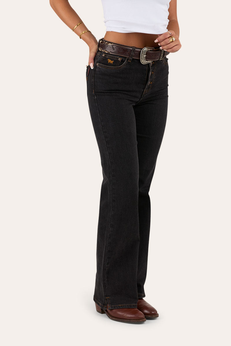 Betsy Womens High Rise Bootleg Jean