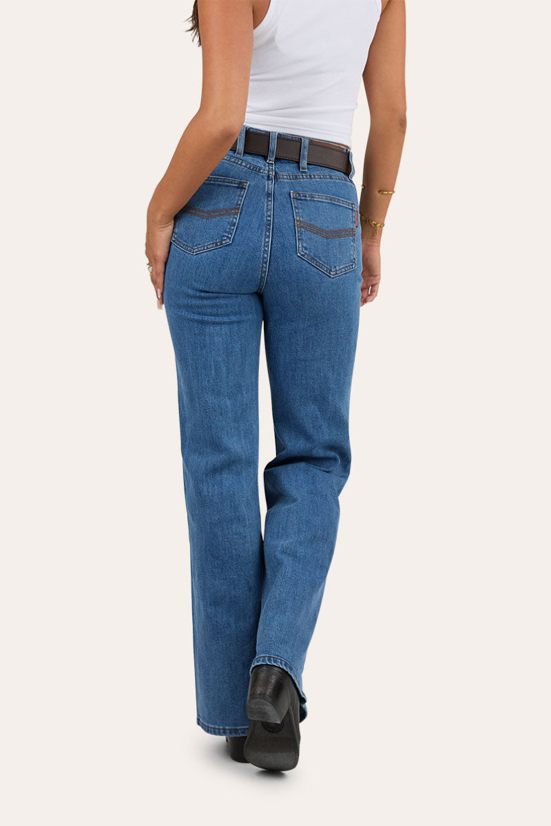 Betsy Womens High Rise Bootleg Jean