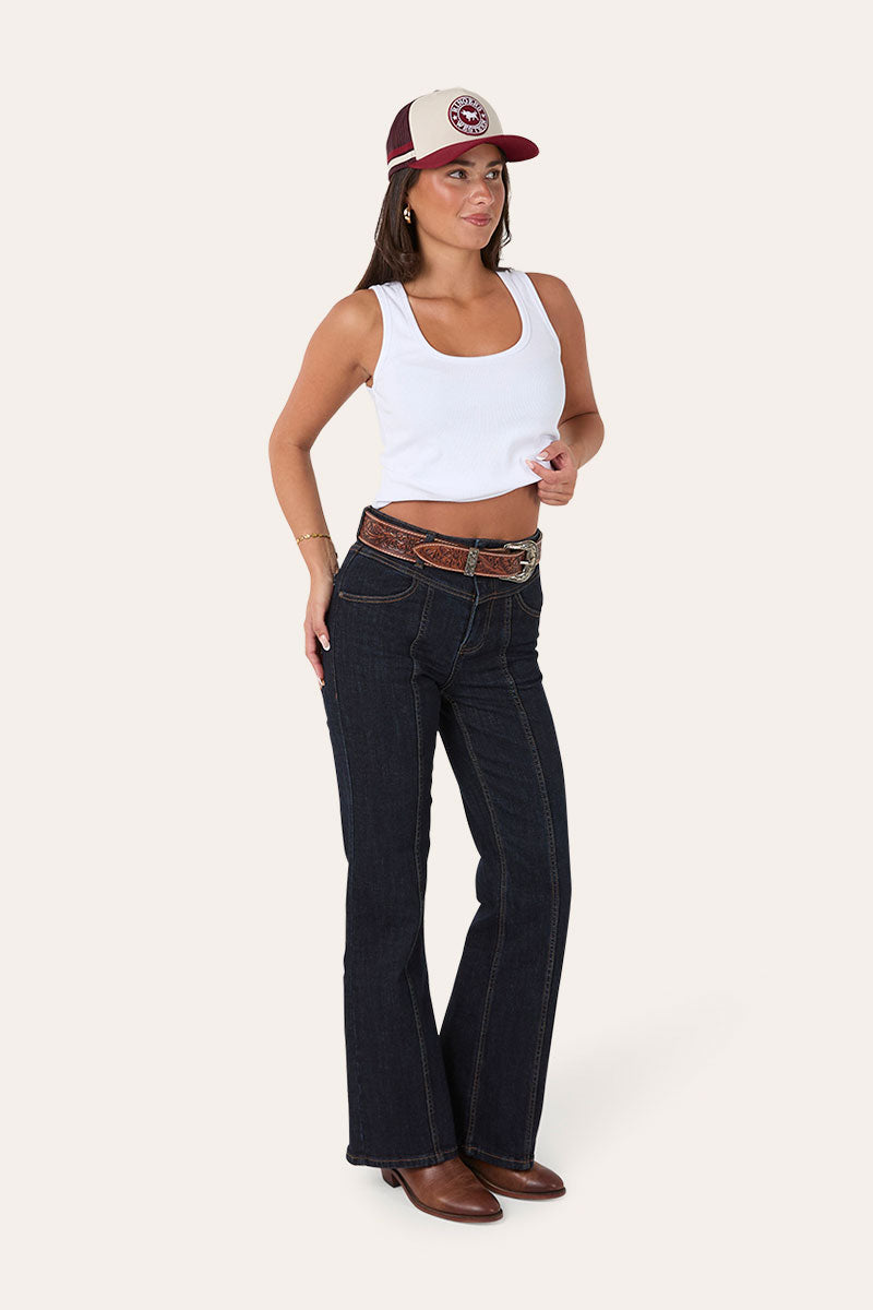 Edith Womens High Rise Bootleg Jean