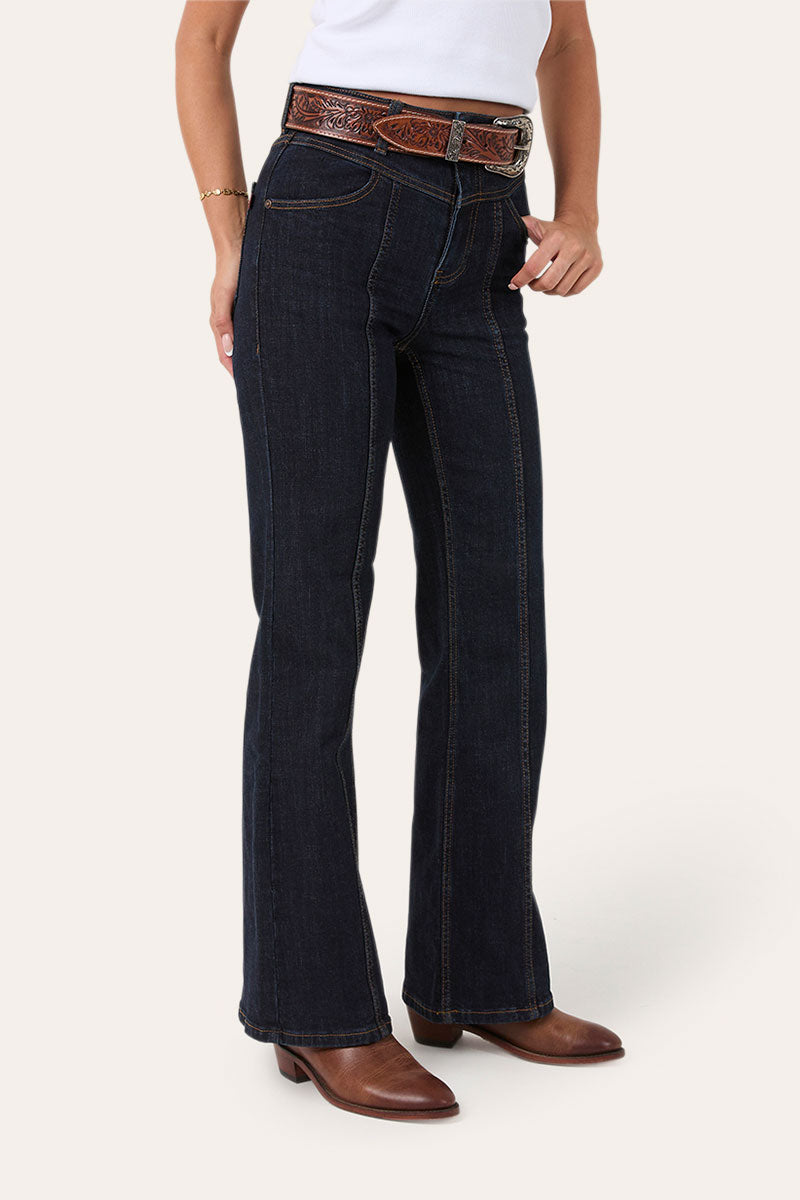 Edith Womens High Rise Bootleg Jean