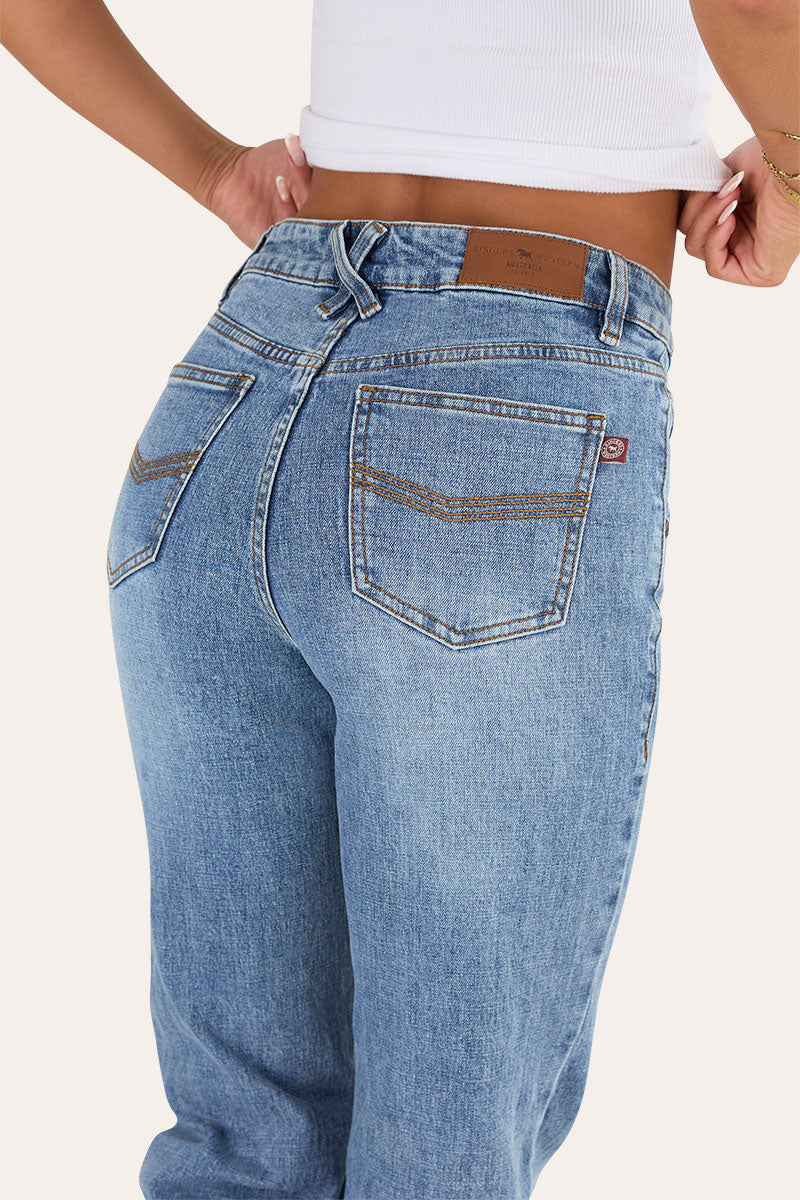 Edith Womens High Rise Bootleg Jean